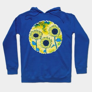 Sunflowers - Blue and Yellow Hoodie